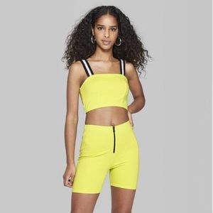 Neon biker shorts